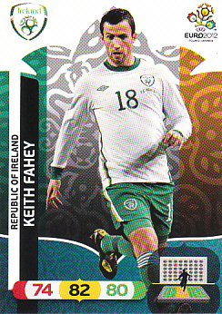 Keith Fahey Republic of Ireland Panini UEFA EURO 2012 #184